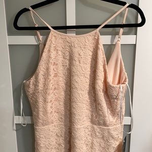 Lulus blush pink lace dress NWT
